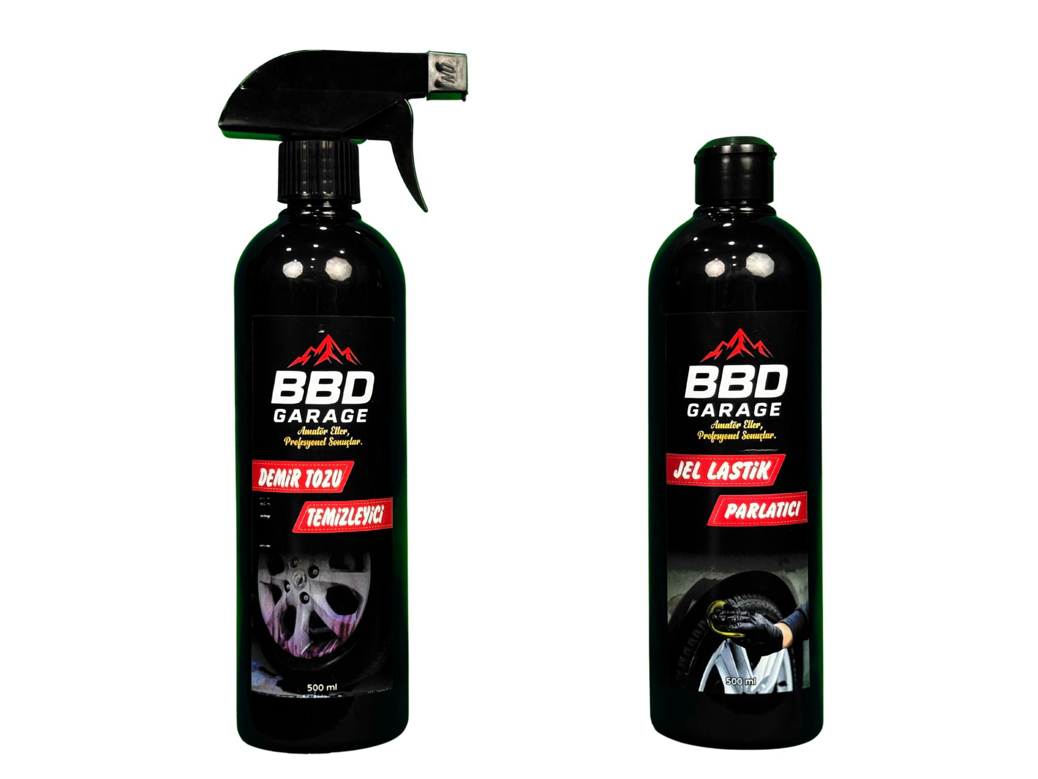 Demir Tozu Jel Lastik uygulama süngeri ve detaylı temizlik fırçası