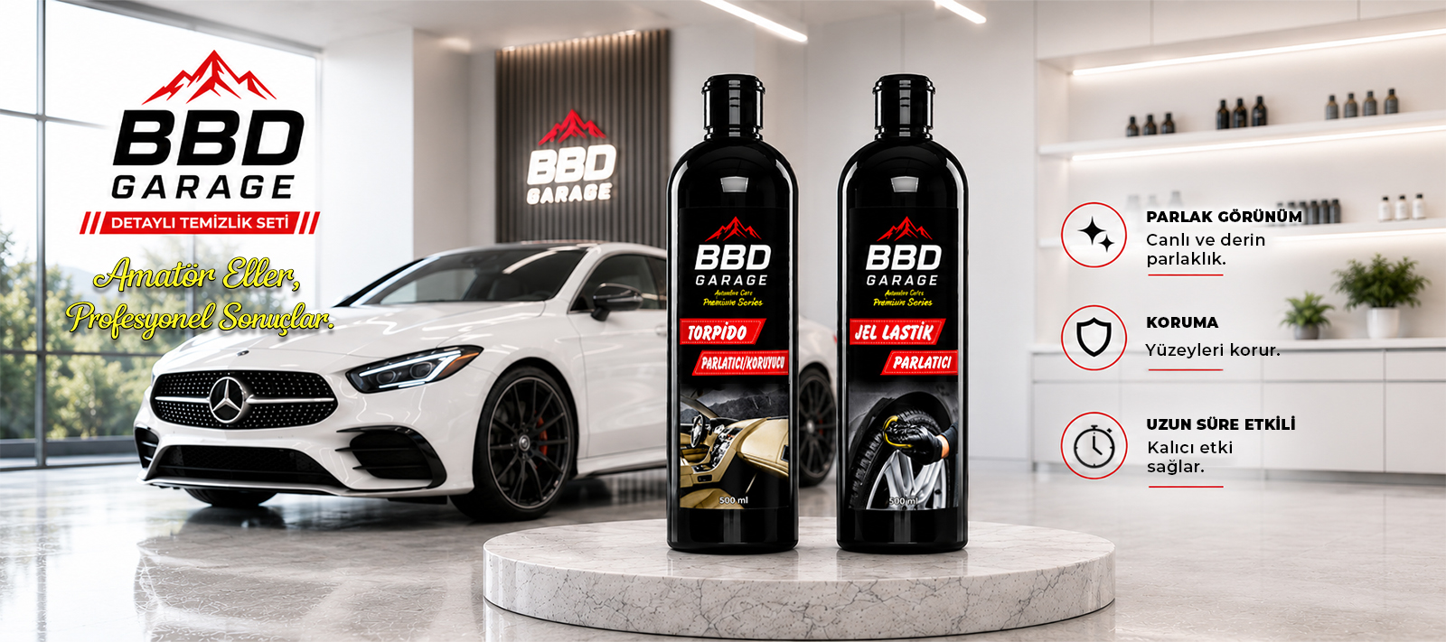 BBD Garage Torpido + Jel Lastik Parlatıcı İkili Set
